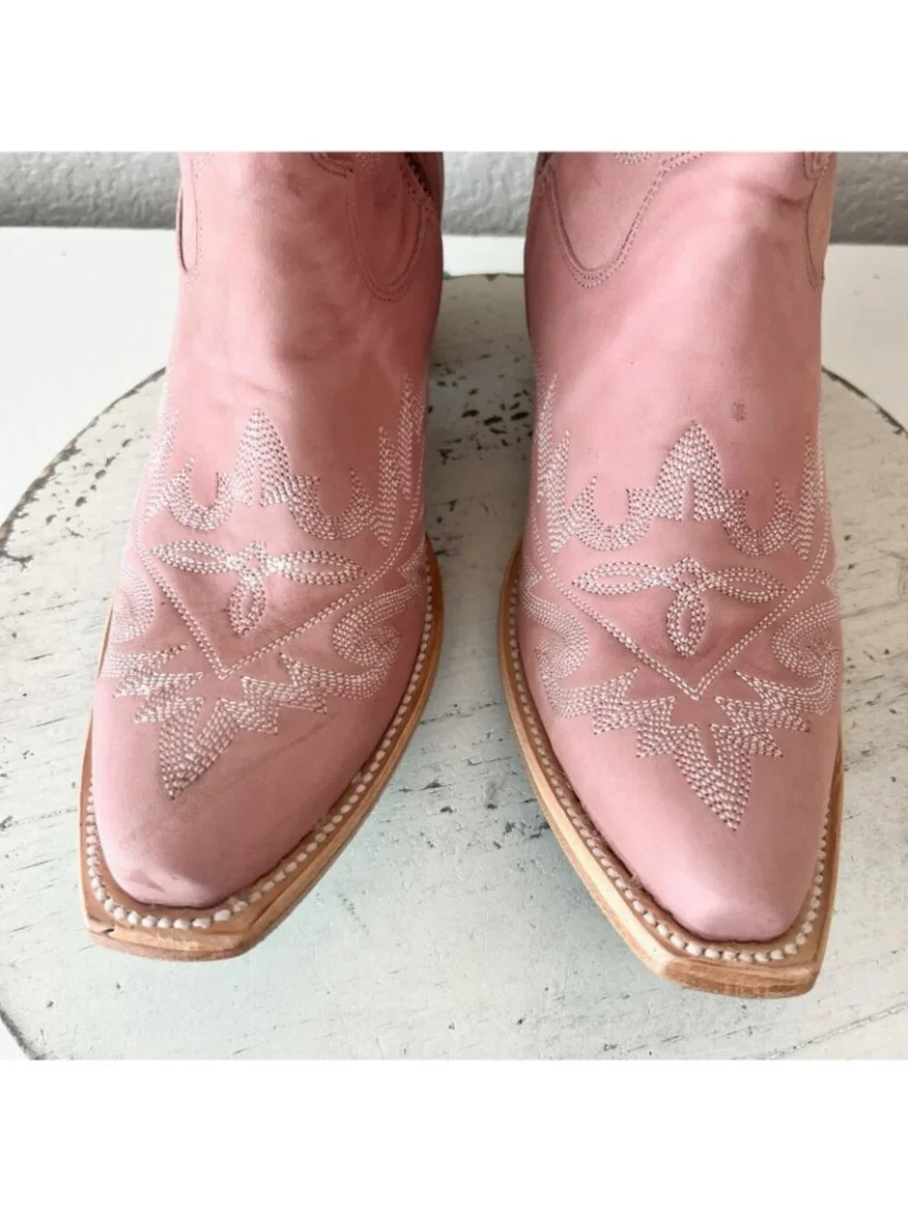 Lane LEXINGTON Over the Knee Womens Cowboy Boots 8.5 Pink Western Cowgirl Tall